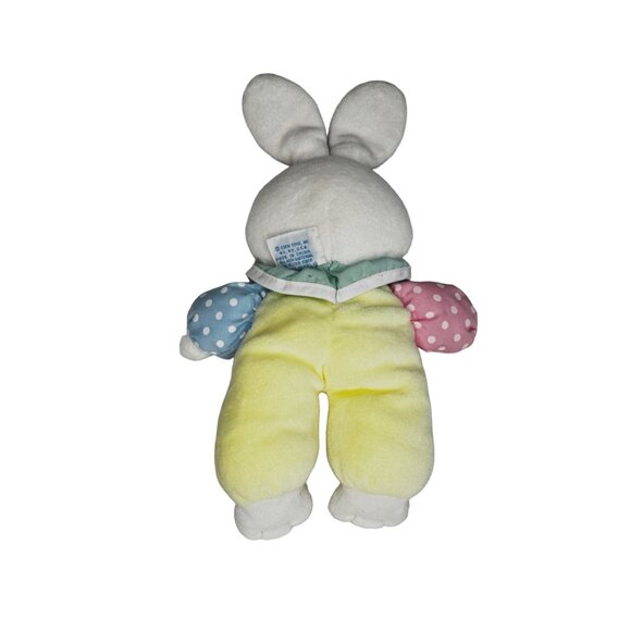 Vtg EDEN Baby Plush Bunny Rabbit Pastel Egg Polka Dot Lovey Toy 11" - Picture 2 of 6